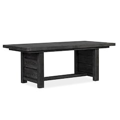 Plum Creek Ravenwood Black Extendable Trestle Dining Table