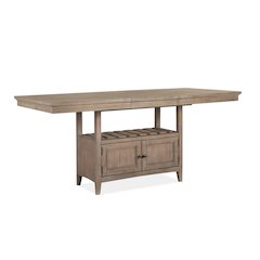 Paxton Place Dovetail Grey Extendable Counter Height Dining Table