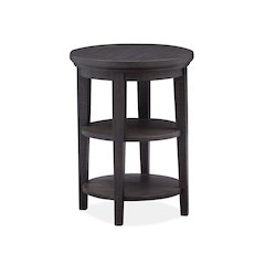 Westley Falls Graphite Round Accent End Table