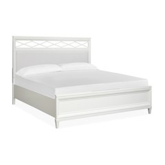Springhouse Whisper White Queen Upholstered Panel Bed