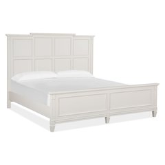 Willowbrook Egg Shell White With Slight Rub Through King Panel Bed