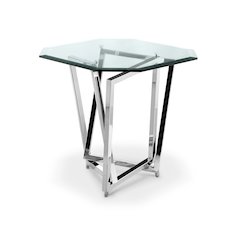 Lenox Square Chrome Octagonal End Table