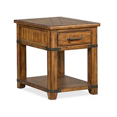 Chesterfield Farmhouse Timber Rectangular End Table