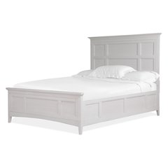 Heron Cove Chalk White And Dovetail Grey Queen Panel Bed