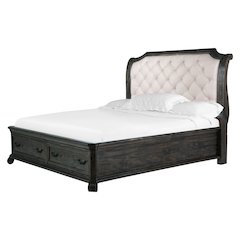 Bellamy Peppercorn King Sleigh Storage Bed