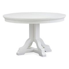 Charleston White Dove White Extendable 48" Round Dining Table