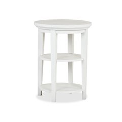 Heron Cove Chalk White Round Accent End Table