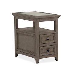 Paxton Place Dovetail Grey Chairside End Table