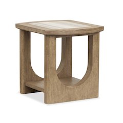 Bradford Riverbed Beige Rectangular End Table