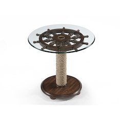 Beaufort Dark Oak Round Accent Table