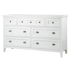 Heron Cove Chalk White And Dovetail Grey Drawer Dresser