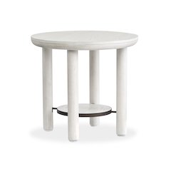 Sunset Cove Moonlight Pearl Round End Table