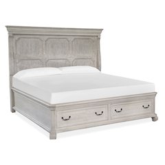 Bronwyn Alabaster Queen Panel Storage Bed