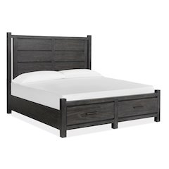 Plum Creek Ravenwood Black California King Panel Storage Bed