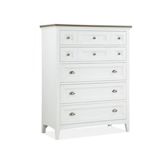 Heron Cove Chalk White And Dovetail Grey 2 Tone Drawer Chest