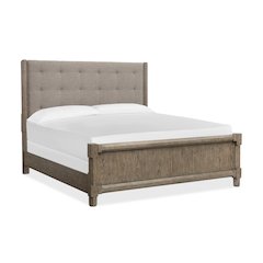 Claremont Smokey Taupe California King Upholstered Panel Bed