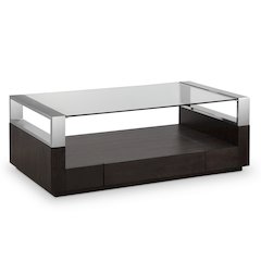 Revere Graphite Rectangular Cocktail Table With Casters