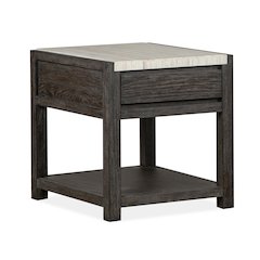 Plum Creek Ravenwood Black Rectangular End Table