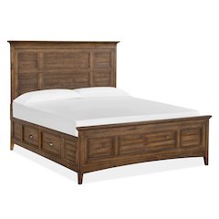 Bay Creek Toasted Nutmeg California King Panel Storage Bed