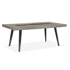 Ryker Nocturn Black And Coventry Grey Rectangular Dining Table
