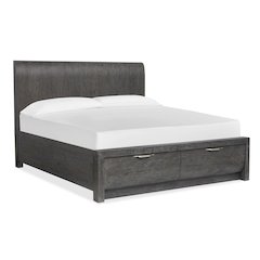 Kinsley Black Heron Queen Panel Storage Bed
