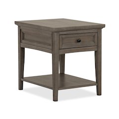 Paxton Place Dovetail Grey Rectangular End Table