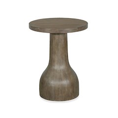 Bosley Lt. Brown Porpoise Round Accent Table