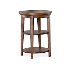 Bay Creek Toasted Nutmeg Round Accent End Table