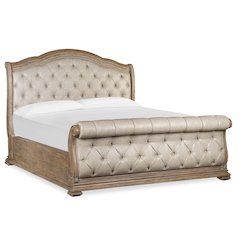 Marisol Fawn Queen Upholstered Sleigh Bed