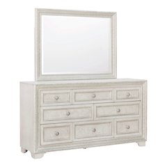 Pulaski Camila Creamy White Dresser With Mirror