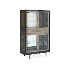 Ryker Nocturn Black And Coventry Grey Display Cabinet