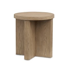 Hayden Golden Oat Round End Table