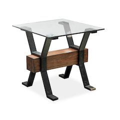 Sawyer Toasted Nutmeg And Smoked Iron Rectangular End Table