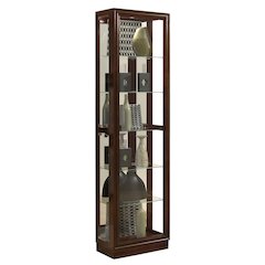Pulaski Curios Cherry Brown Tall Traditional 5 Shelf Curio Cabinet