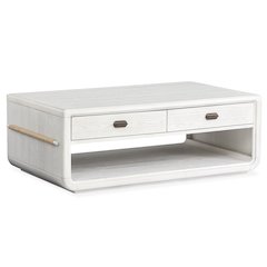 Sunset Cove Moonlight Pearl Rectangular Cocktail Table With Casters