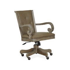 Tinley Park Dove Tail Grey Fully Upholstered Swivel Chair