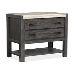 Plum Creek Ravenwood Black Open Nightstand