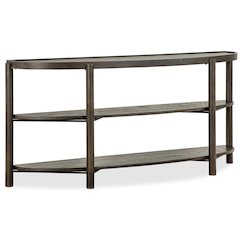 Hadleigh Black Coffee Bean Demilune Sofa Table