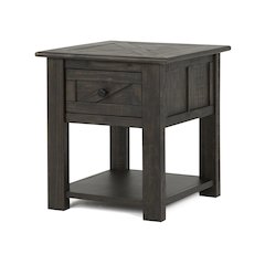 Garrett Weathered Charcoal Rectangular End Table