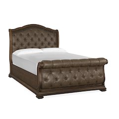Durango Willadeene Brown Queen Upholstered Sleigh Bed