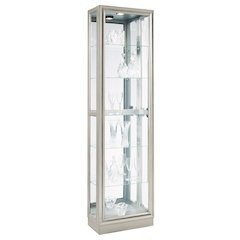 Pulaski Curios Platinum Silver Side Entry 5 Shelf Curio Cabinet