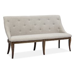 Roxbury Manor Homestead Brown Upholstered Bench