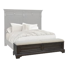 Pulaski Hickory Creek Brown Velvet Queen Storage Footboard