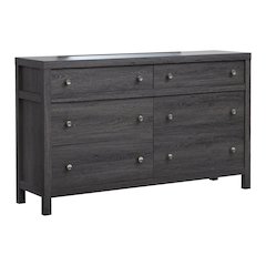 Merrifield Raisin Black Double Drawer Dresser