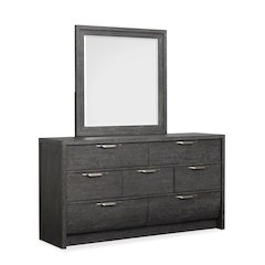 Kinsley Black Heron Dresser With Portrait Mirror