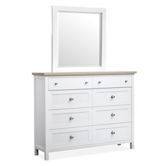 Windmill Harbour White Whisp And Sand Chesser With Portrait Mirror