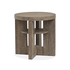 Conway Spiced Brown Round End Table