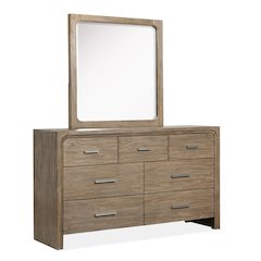 Westbourne Dark Umber Dresser With Portrait Mirror