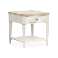 Echo Isles Sea Pearl And Driftwood Rectangular End Table
