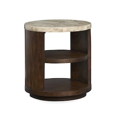 Mcpherson Burnt Umber Round End Table
